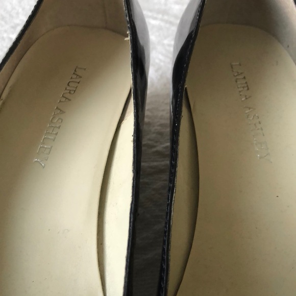 Laura Ashley | Black Patent Mini Wedges - Picture 3 of 5